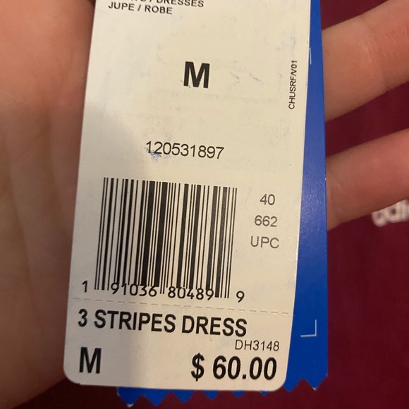 Adidas Burgundy dress knee length - Picture 3 of 3